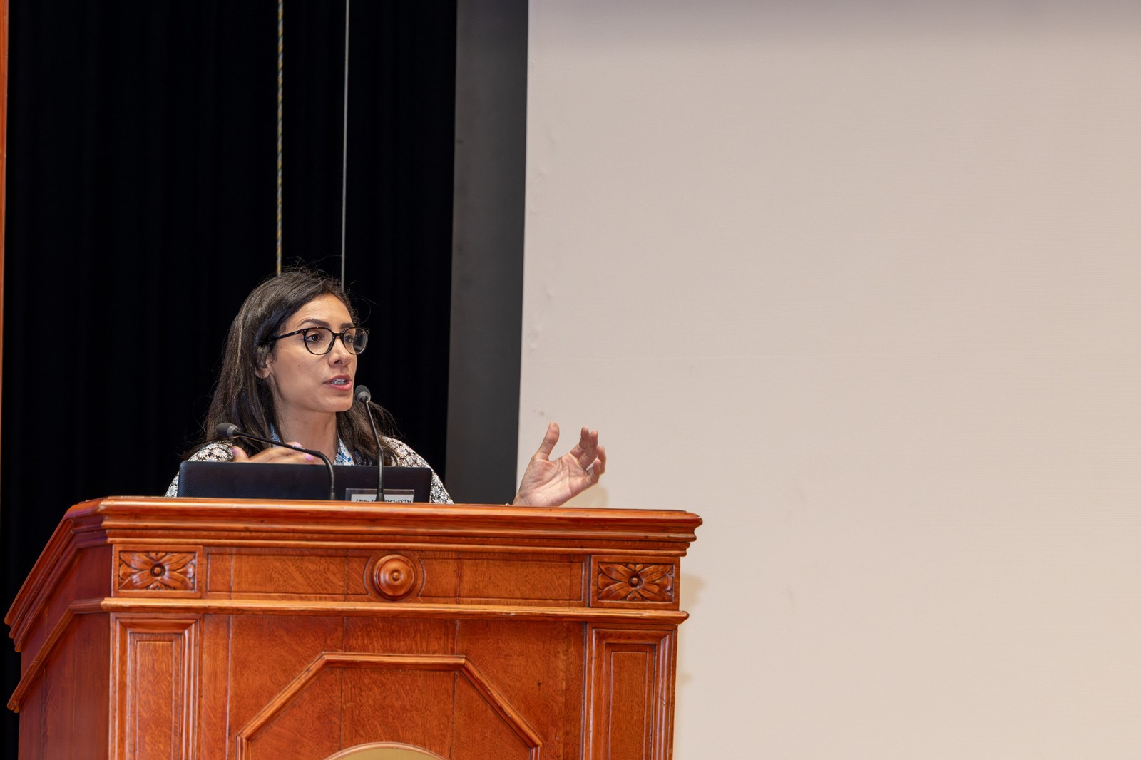 Farah Kodeih speaking at an EGOS event
